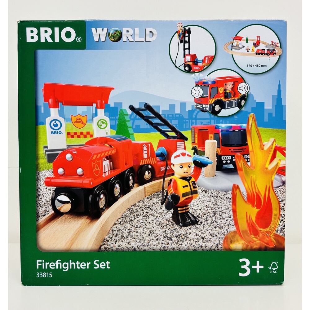 Brio World Firefighter Set 33815 Complete w/ Box